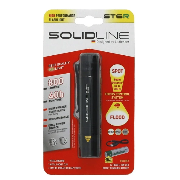 Solidline ST6R Şarjlı El Feneri - Resim 3