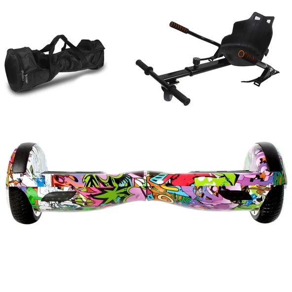 Citymate Elektrikli Kaykay Hoverboard Akıllı Denge 6.5 Inch + HoverKart + Çanta EXTREM PAKET D04 ürün görseli 1