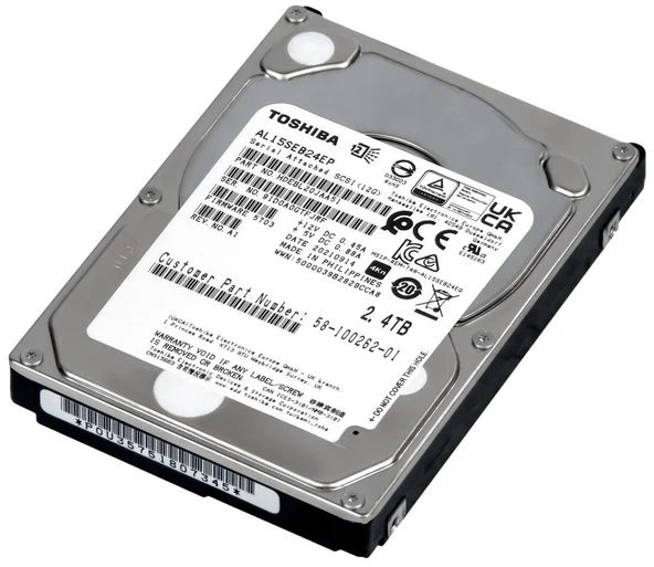TOSHİBA 2.4TB 10K 12G SAS 2.5'' Server Sunucu Harddisk AL15SEB24EP HDEBL20JAA51 58-100262-01 ürün görseli 1