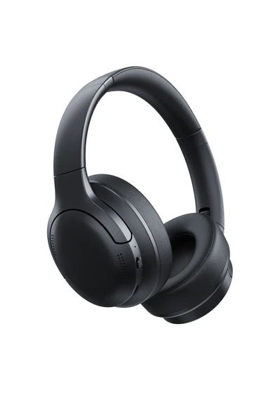 Bass BH1Lite ENC 80 saat çalma süresi BT:6.0 Kablosuz Kulak Üstü Kulaklık Siyah ürün görseli 1