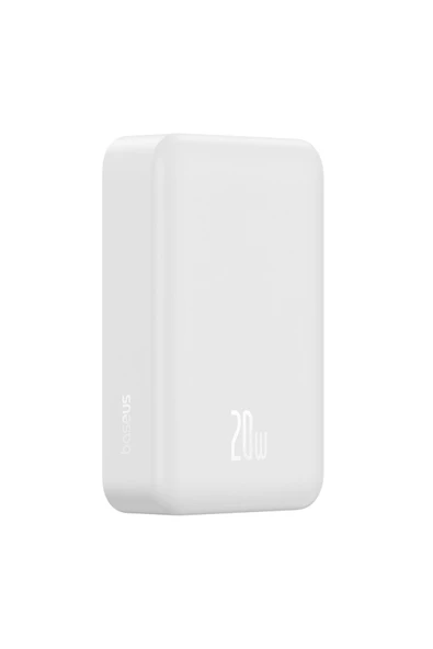 EnerFill FM41 Mini Magsafe Powerbank 20.000 mAh 20W - Beyaz (C'den C'ye 20V/3A 30cm beyaz kablolu) ürün görseli 1