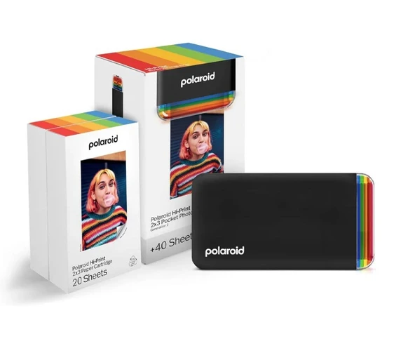 Polaroid Hi·Print Gen2 2x3 Siyah Fotoğraf Yazıcı ve Kağıt Kartuşu ürün görseli 1