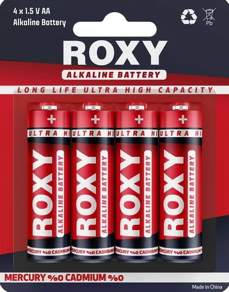 ROXY ALKALINE KALEM PİL 4X1,5V AA ürün görseli 1