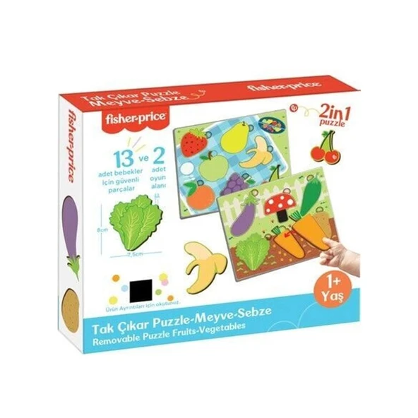 FP2793 FISHER PRICE TAK ÇIKAR PUZZLE MEYVE SEBZE ürün görseli 1