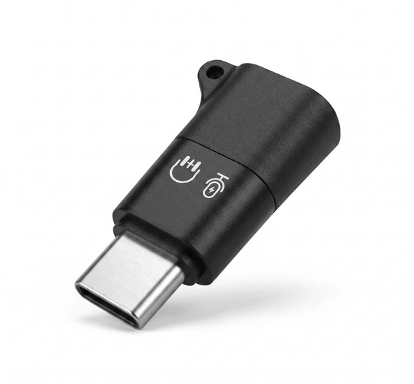 Type-C Kulaklık Mikrofon Ses Adaptörü Siyah HDX1085 ürün görseli 1