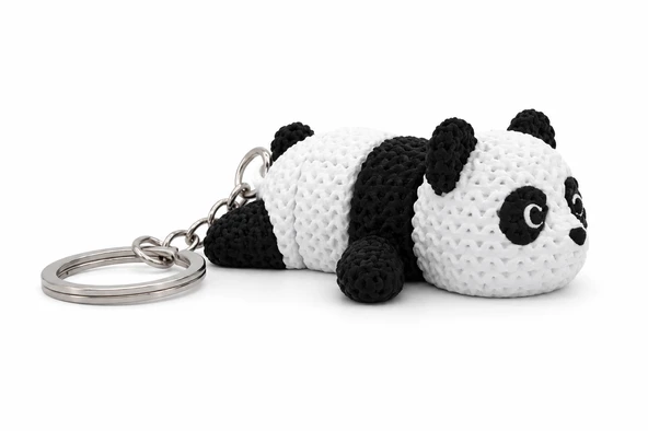 Sevimli Panda Anahtarlık Figürü Hareketli Eklemli Tasarım Dekoratif Masa Süsü Çanta Aksesuarı ürün görseli 1