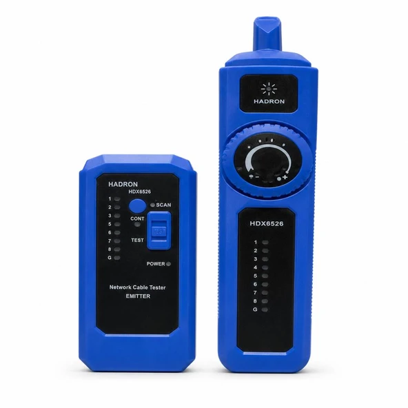 Network Cable Tracer Kablo Bulucu Ve Network Test Cihazı Rj11 Rj45 Mavi HDX6526 ürün görseli 1