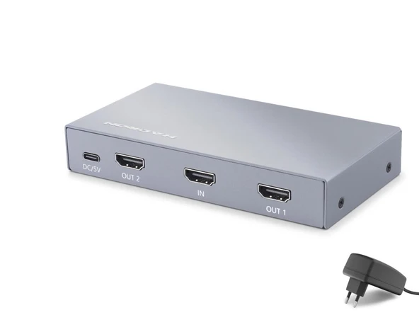 Hdmi Splitter 8K 1 In 2 Out Gri HDX1431 ürün görseli 1