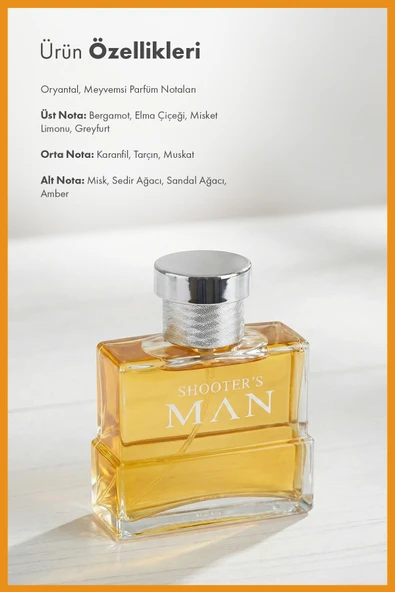 SHOOTERS MAN EDP ERKEK PARFÜMÜ 100 ML - Resim 2