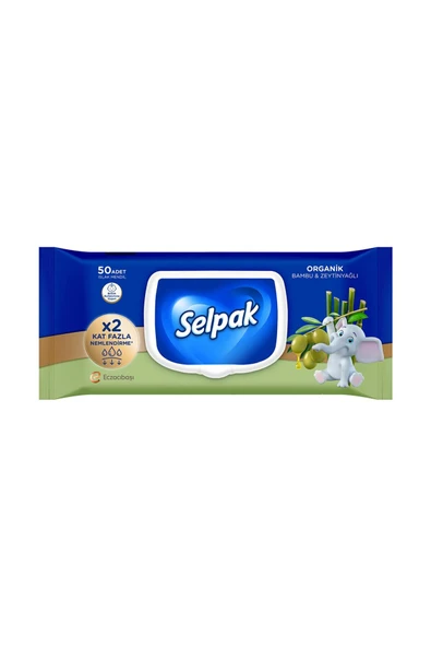 Selpak Bambu Zeytinyağlı Islak Mendil 50 Lİ ürün görseli 1