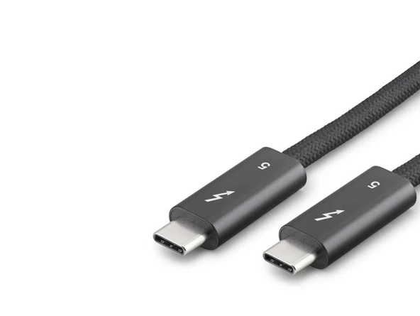 Type-C Thunderbolt 5 120 Gbps 240W 16K 60 Hz Şarj Ve Data Kablosu 1 M Siyah HDX7891 ürün görseli 1