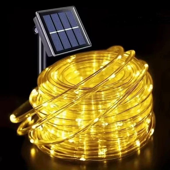 Solar Güneş Enerjili Bahçe Su Geçirmez Korumalı Tüp Led Aydınlatma 10Metre 100Led ürün görseli 1