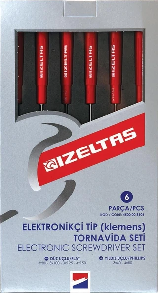 İzeltaş 4500 Elektronikçi Tiptornavida Seti 6 Parça ürün görseli 1