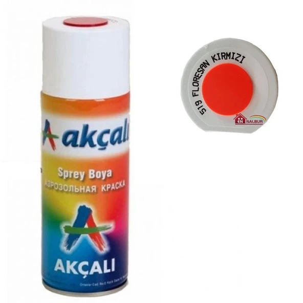 Akçalı Sprey Boya 400 Ml 519 Florasan Kırmızı ürün görseli 1