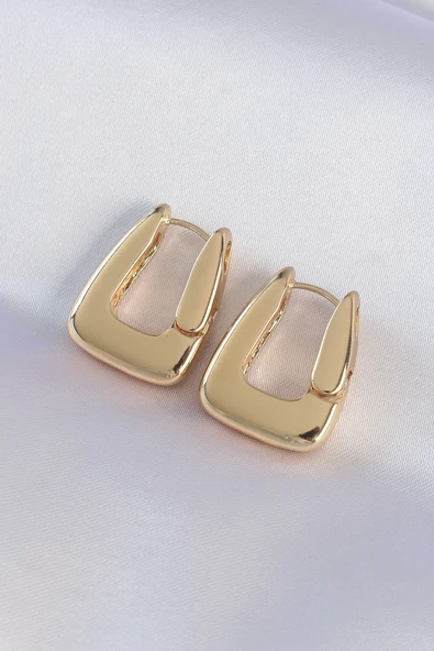 Pirinç Gold Renk Kalın Küpe ürün görseli 1