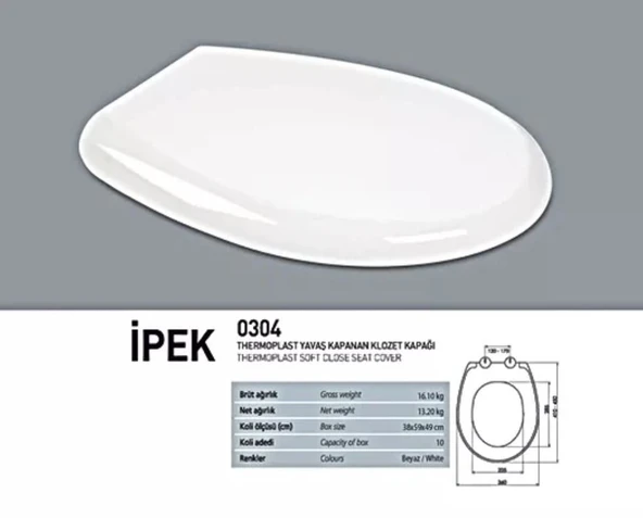 Nkp İpek Amortisörlü+Tak Çıkar Klozet Kapağı ürün görseli 1