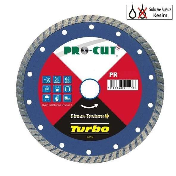 Procut Ab 230 Mm Turbo Kanallı Elmas Testere ürün görseli 1