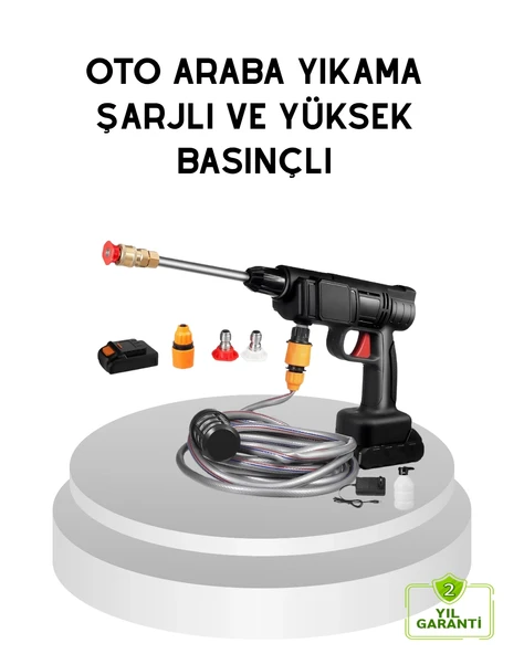 Taşınabilir Akülü Araba Yıkama Makinesi 1.7 Mpa Basınçlı Ergonomik Tasarımlı ürün görseli 1