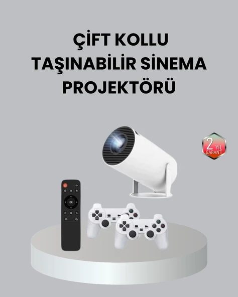 4K Wi-Fi 6 Projeksiyon – 10.000+ Oyun Desteği, Kablosuz Bağlantı Çoklu Giriş Portları ürün görseli 1