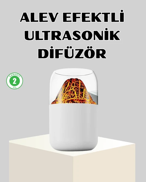 Ultrasonik Efektli Aromaterapi Difüzörü Usb Şarjlı Otomatik Kapanma Özellikli ürün görseli 1