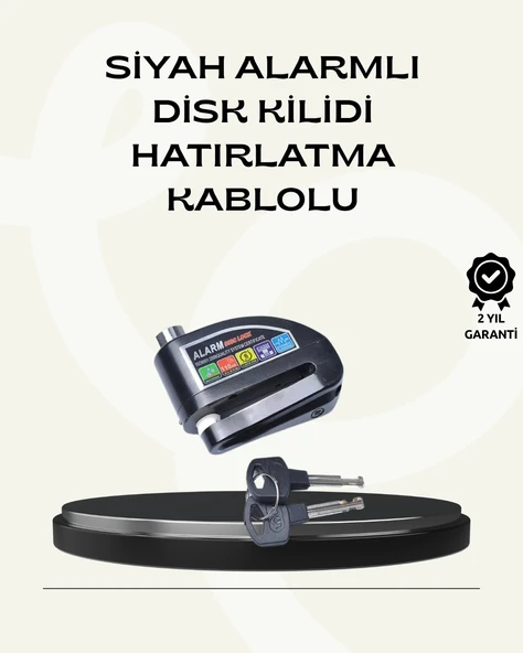 Çift Modlu 110Db Alarmlı Disk Kilidi Suya Dayanıklı ürün görseli 1