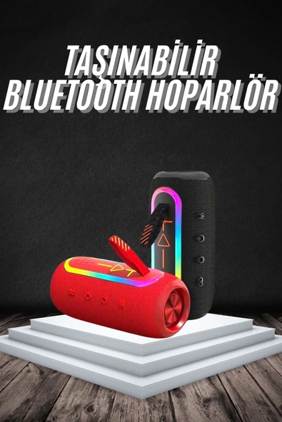 Bluetooth Hoparlör Usb Şarjlı Uzun Pil Ömrü Android İos Uyumlu Renkli ürün görseli 1
