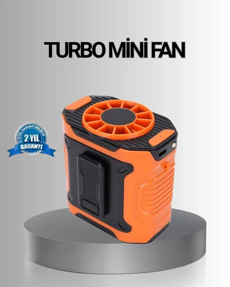 Turbo Mini Taşınabilir Fan – 100 Kademeli Dijital Hız Type-C Şarj ürün görseli 1