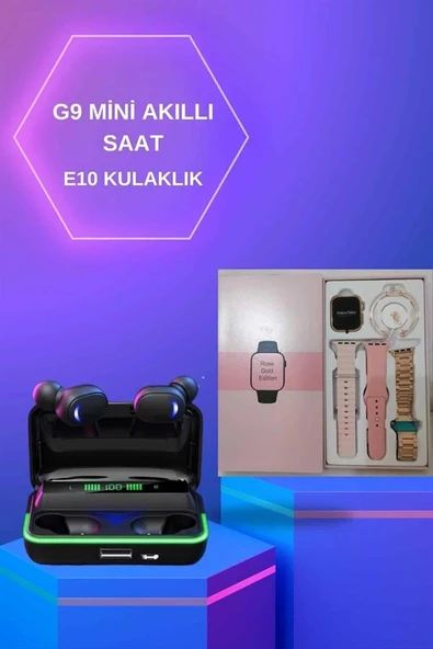 Kadınlara Özel Bileklik Hediyeli Akıllı Saat Dijital Göstergeli Anc Özellikli Bluetooth Kulaklık ürün görseli 1