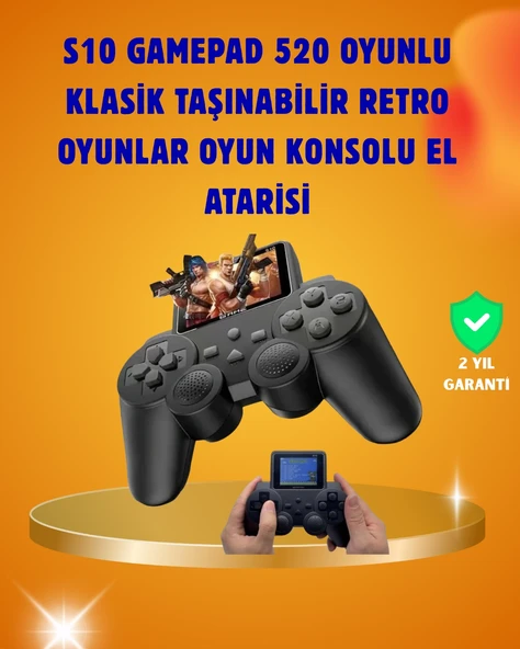 Çocuklar Yetişkinler İçin Uygun 500 Oyunlu Taşınabilir Mini El Konsolu ürün görseli 1