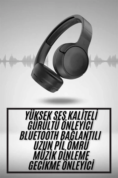 Yeni Nesil Kulak Üstü Bluetooth Kulaklık Type-C Girişli Yüksek Ses Kaliteli ürün görseli 1