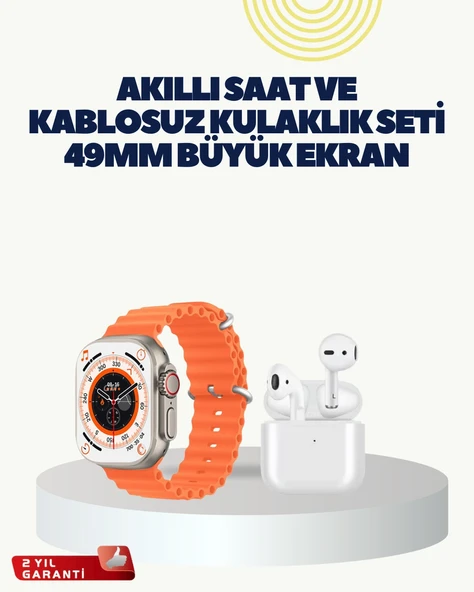 Watch 9 Akıllı Saat Kulaklık Seti Takipli 45 Mm Geniş Ekran ürün görseli 1