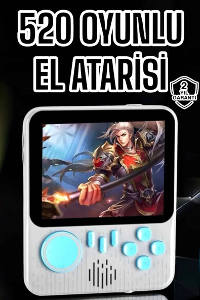 Mini Atari El Atarisi 3.5 Inç Ekran Çift Konsol 666 Adet Oyun Gameboy El Atarisi ürün görseli 1