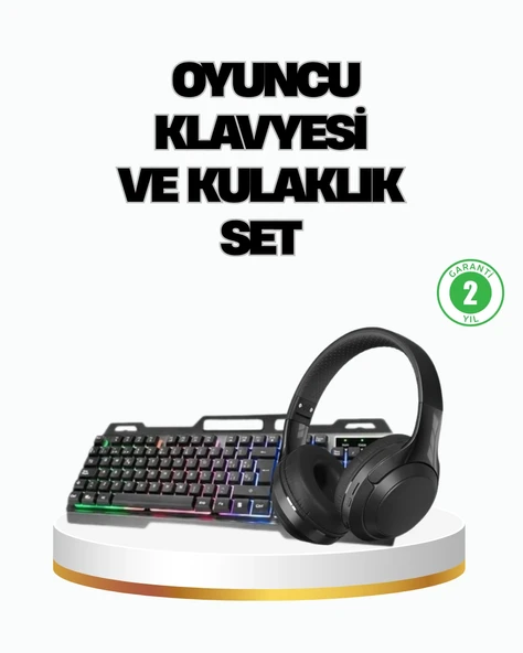 Hn01 Kulaklik + Pg-8018 Klavyesi̇ Set ürün görseli 1