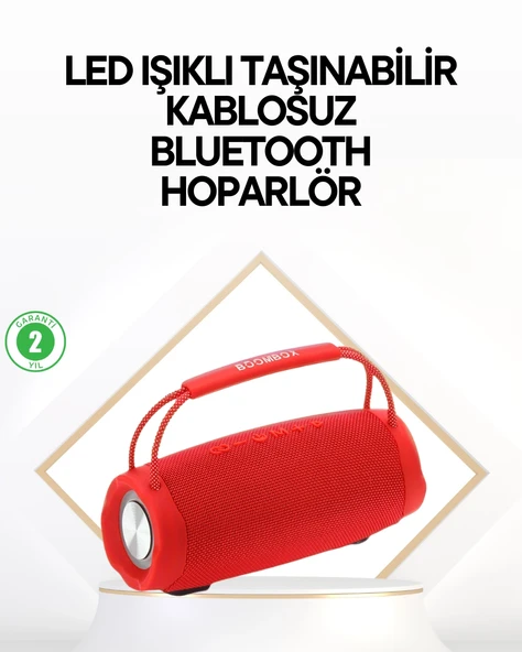 Çevreleyen Sesli Rgb Destekli Kablosuz Taşınabilir Hoparlör ürün görseli 1