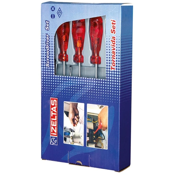 İzeltaş 4120 Yıldız Tornavida Seti 6 Parça Kraft ürün görseli 1