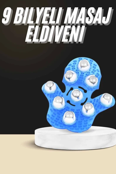 Selülit Masaj Eldiveni 9 Bilyeli Palm Masaj Eldiven Tam Vücut ürün görseli 1