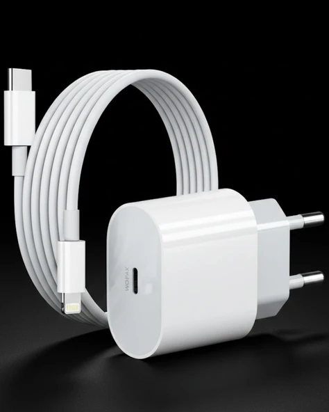 Iphone 14 13 12 11 Uyumlu 20W Hızlı Şarj Adaptörü Lightning Kablo Seti ürün görseli 1
