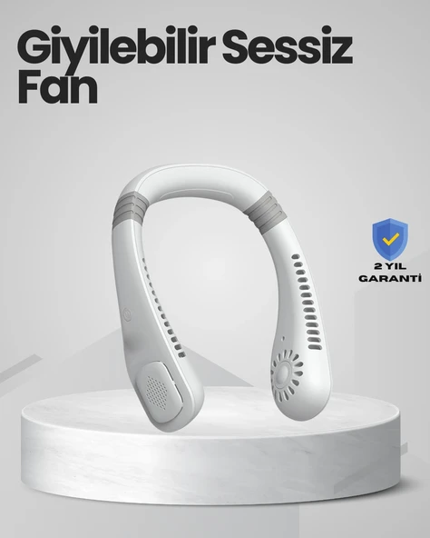 Çocuk Yetişkinler İçin Güvenli Şarjlı Boyun Fanı ürün görseli 1