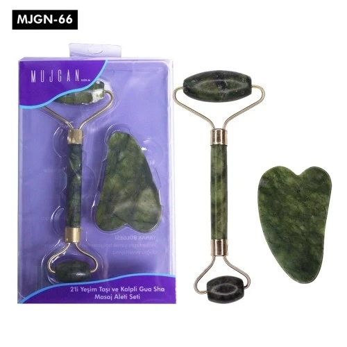 Jade Roller Gua Sha Taşı Seti ürün görseli 1