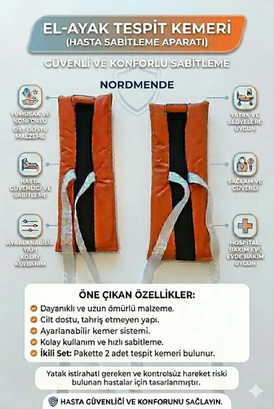 El Ayak Tespit Kemeri | Hasta Sabitleme Aparatı | Nordmende ürün görseli 1