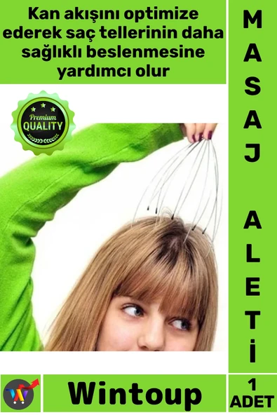 #Masaj Kan Dolaşımı Hızlandıran Saç Kökü Güçlendiren Rahatlatıcı Etki Stres Gideren Kafa Masaj Aleti ürün görseli 1