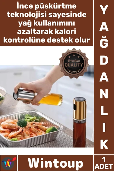 #Şişe Mutfak Zeytinyağı Sirke Sos Yağdanlık Şeffaf Ergonomik Şık Çok Amaçlı Spreyli Cam Şişe 100 Ml ürün görseli 1