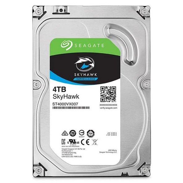 Seagate Skyhawk St4000Vx007 3.5 4 Tb 5900Rpm Sata Harddisk ürün görseli 1