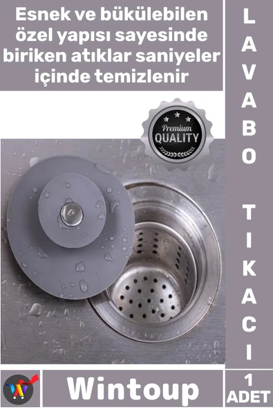 #LavaboTıkacı Mutfak Banyo Süzgeci Tıkanıklık Önleyici Esnek Silikon Saç Tahliye Lavabo Küvet Tıkacı ürün görseli 1