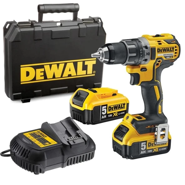 Dewalt DCD791P2 18V 5.0AH Li-Ion Çift Akülü Kömürsüz Profesyonel Vidalama ürün görseli 1