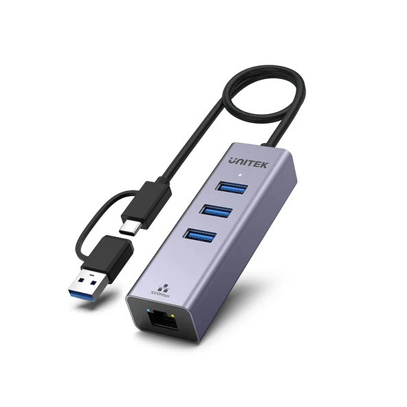 Unitek 4-in-1 Ethernet Hub (Y-3088B) ürün görseli 1