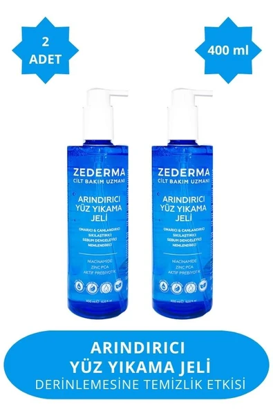 ZEDERMA Arındırıcı Yüz Yıkama Jeli 400 Ml. Yağlı / Akne Eğilimli & Hassas Ciltler Için (2 Adet) ürün görseli 1