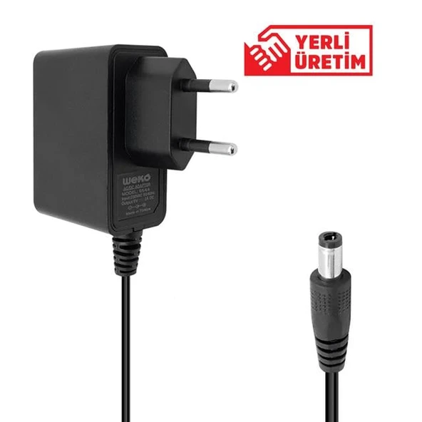 Weko 5 Volt 2 Amper 10 Watt Plastik Kasa Priz Tipi Adaptör (5.5X2.5 Uçlu) ürün görseli 1