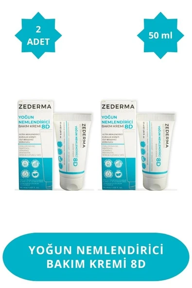 ZEDERMA Yoğun Nemlendirici Cilt Bakım Kremi 8d 50ml.72 Saate Kadar Etkili (2 Adet) ürün görseli 1