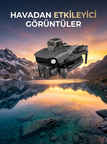 Çift Kameralı Gps Drone Geniş Açılı Havadan Görüntüleme Sistemi ürün görseli 1